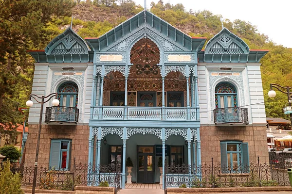 Palacio Azul Firuza Notable Monumento Patrimonio Cultural Ciudad Borjomi Región —  Fotos de Stock