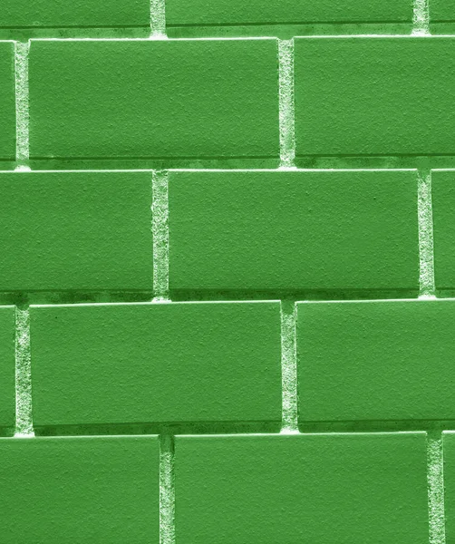 Pionowy Obraz Cegły Ściany Kolorze Zielonym Zamknięte Tle Tekstura Wzór — Zdjęcie stockowe