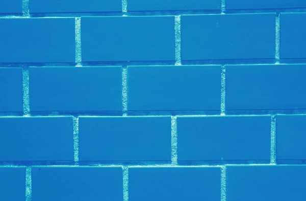 Ladrillos Pared Color Azul Vibrante Cerrado Para Fondo Textura Patrón —  Fotos de Stock