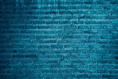 Pop sanat stili Indigo mavi renkli grunge tuğla duvar arkaplan veya afiş için