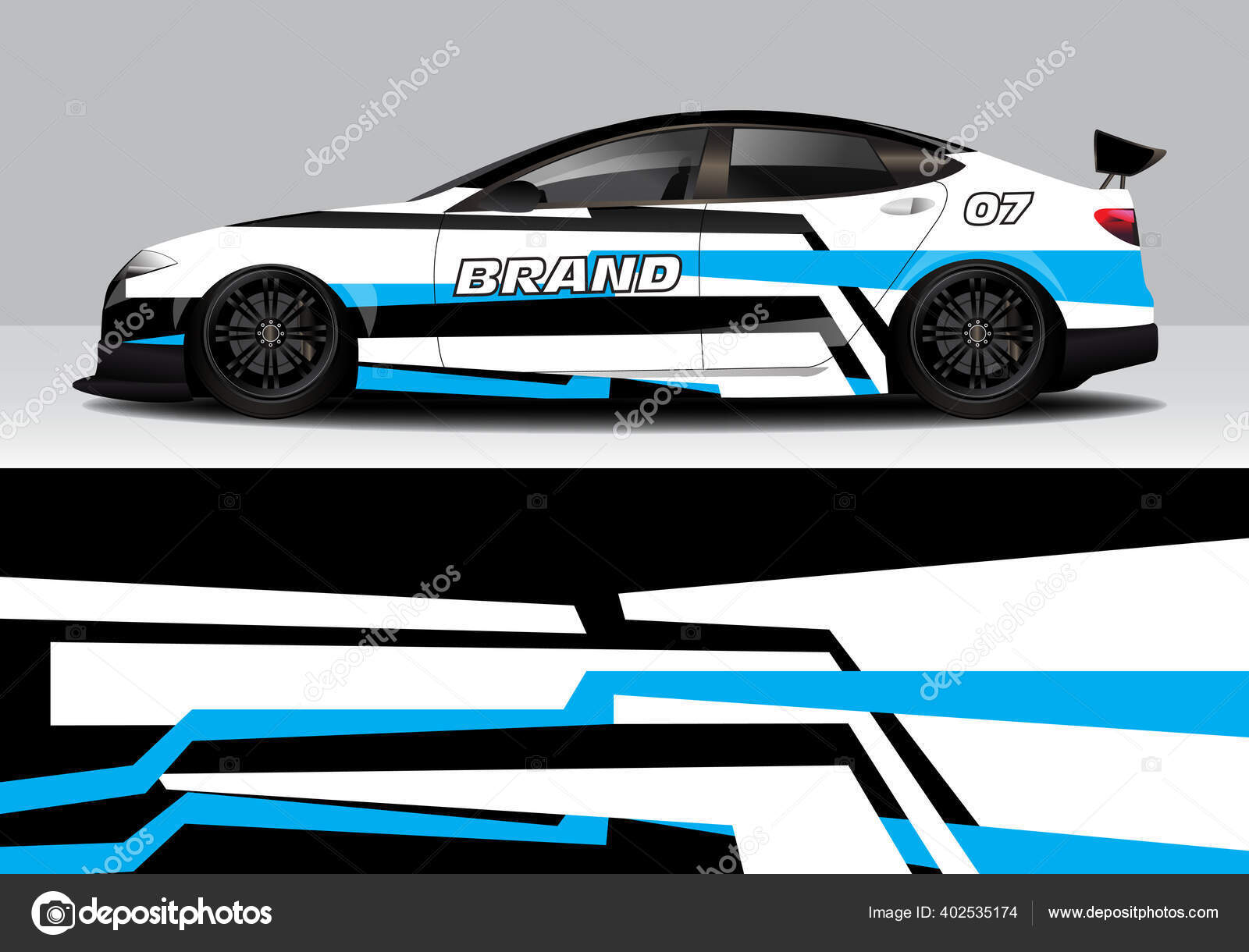 Modern Sporty Abstract Car Wrap Auto Sticker Stock Vector by ©MoonBandit  402535174
