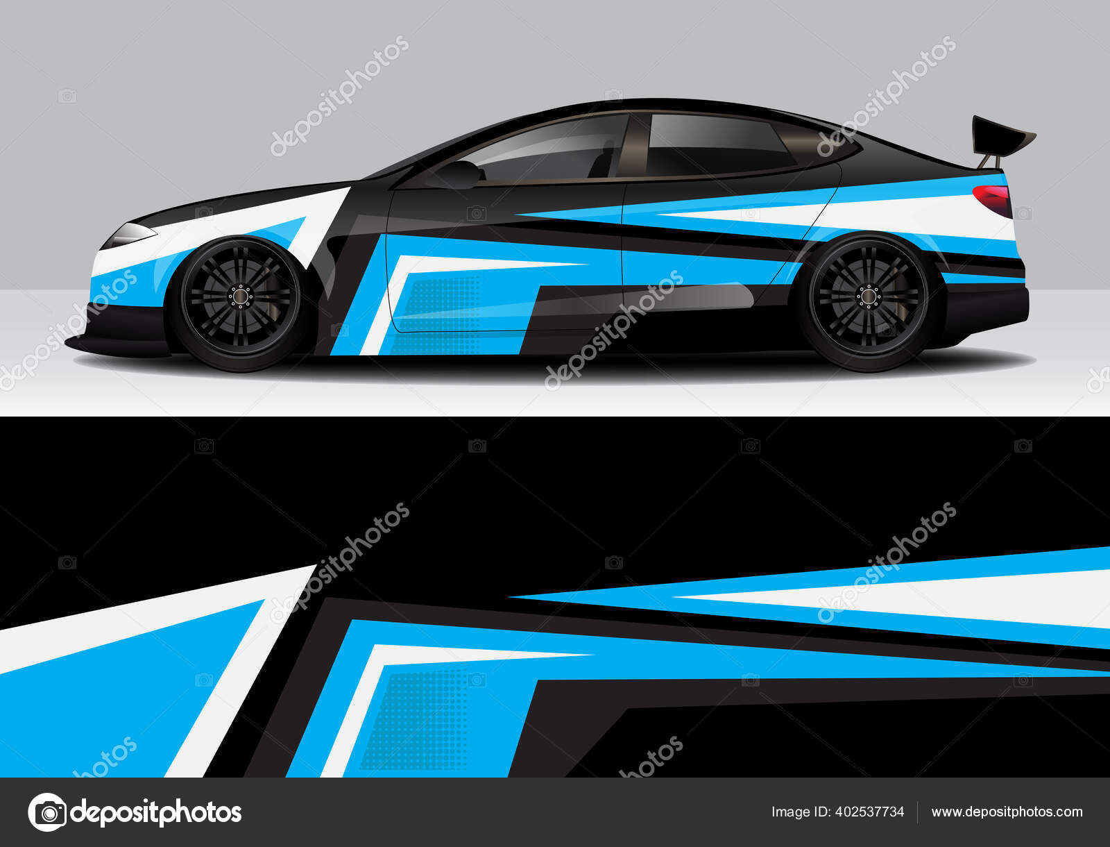 Modern sporty abstract car wrap auto sticker Vector Image