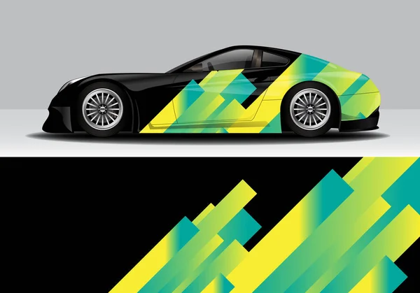 Modern Sporty Abstract Car Wrap Auto Sticker — Stock Vector