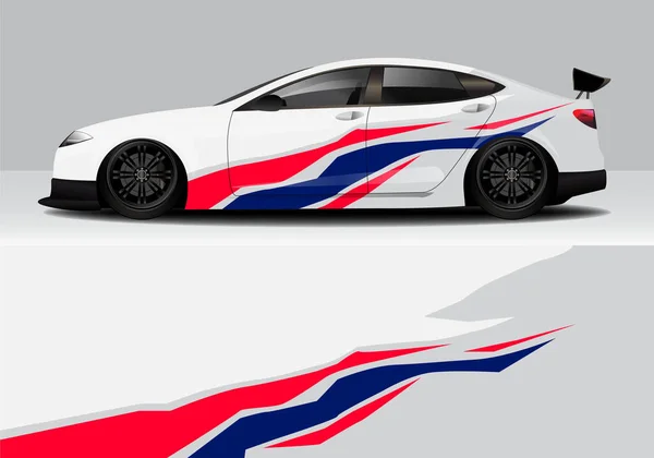 Σύγχρονη Sporty Abstract Car Wrap Αυτοκόλλητο — Διανυσματικό Αρχείο