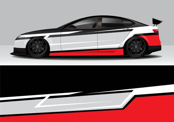 Modern Sporty Abstract Car Wrap Auto Sticker — 스톡 벡터