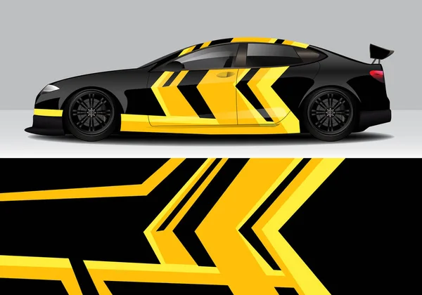 Modern Sporty Abstract Car Wrap Auto Sticker — Stock Vector