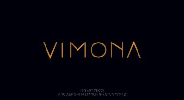 Vimona, modern sans serif alfabe yazı tipi. minimalist tipografi tasarımı