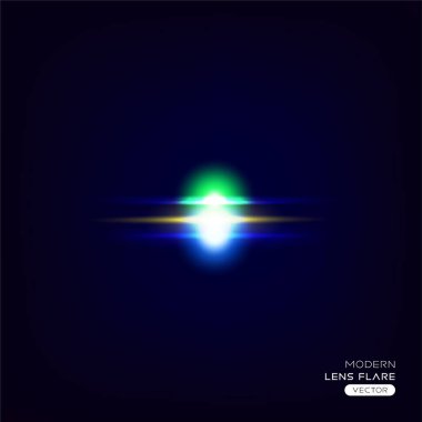 Modern soyut ışıldayan lensler ışık efekti vektör illüstrasyonu