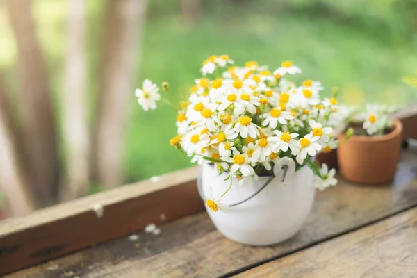 Primo piano di decorare bouquet in giardino — Foto Stock