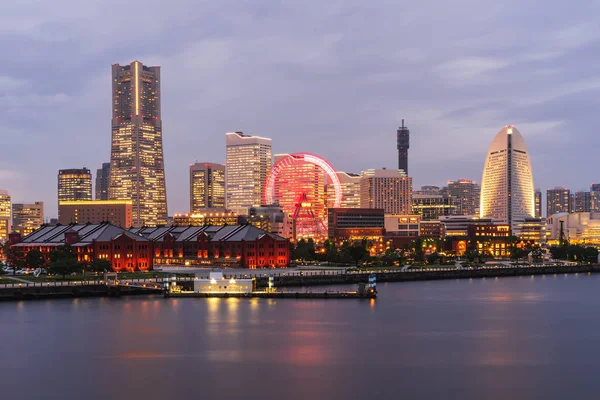 Yokohama cityscape at night — Stock Photo, Image