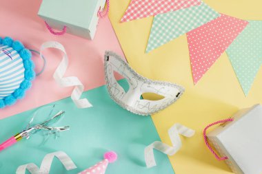 Kopya alanı ile renkli kutlama parti arka plan