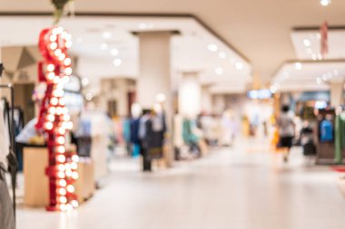 Alışveriş merkezindeki iç giyim mağazasının bulanık arkaplanı