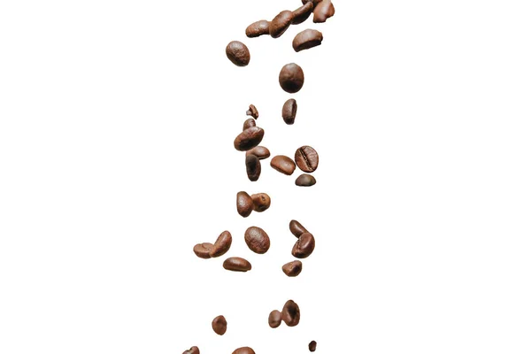 Roasted Coffee Beans Isolated White Background — Stock Photo, Image