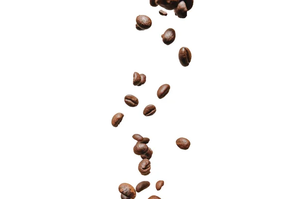 Roasted Coffee Beans Isolated White Background — Stock Photo, Image