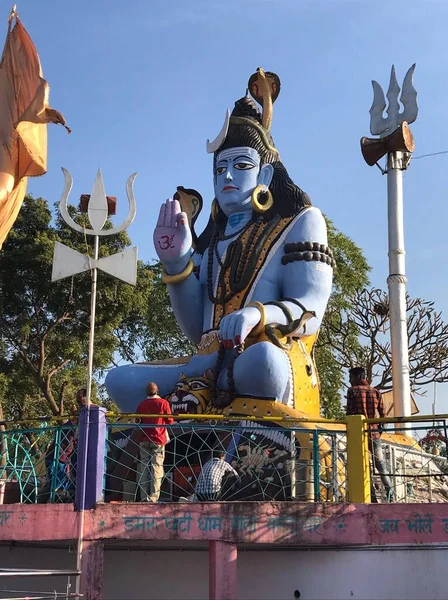 Gadarwara Madhya Pradesh India December 2018 Enorme Shiva Standbeeld Damru — Stockfoto