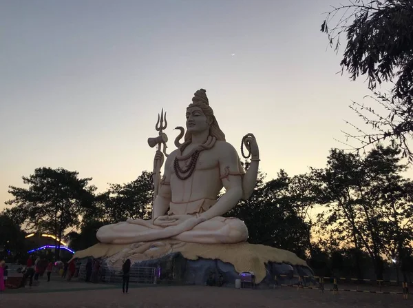 Jabalpur Madhya Pradesh Índia Fevereiro 2019 Estátua Shiva Enorme Cidade — Fotografia de Stock