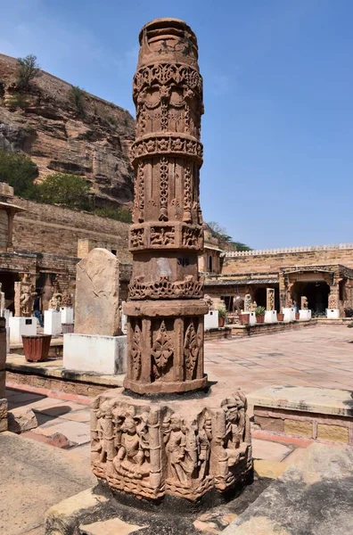 Gwalior Madhya Pradesh India Березня 2020 Конструкція Колони Музеї Гуарі — стокове фото