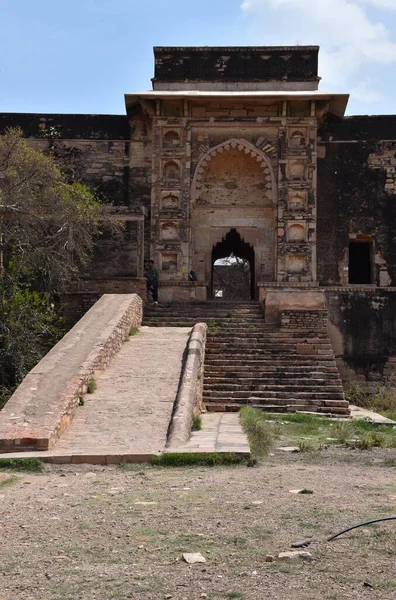 Gwalior Madhya Pradesh Indie Marca 2020 Brama Wejściowa Pałacu Jahangir — Zdjęcie stockowe