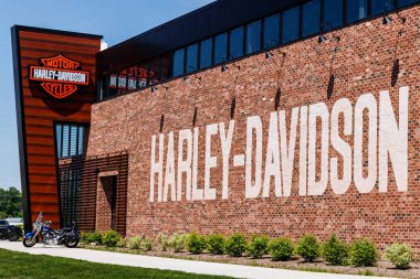 Indianapolis - Mayıs 2018 yaklaşık: Harley-Davidson yerel Bayilik. Harley Davidsons motosiklet için onların sadık aşağıdaki V bilinir