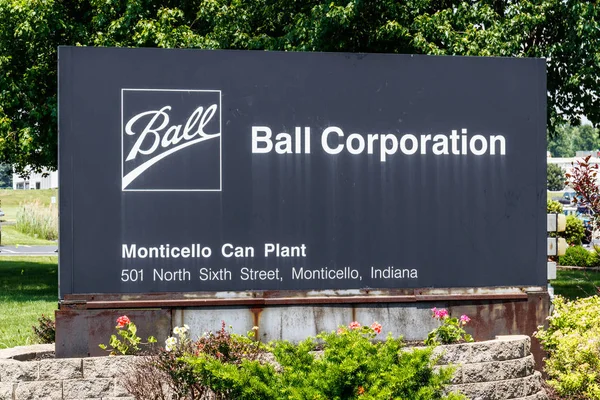 Monticello Circa June 2018 Ball Corporation Metal Packing Division Мяч — стоковое фото