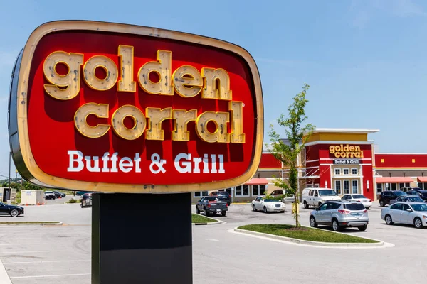Wayne Circa June 2018 Golden Corral Buffet Grill Dalam Bahasa — Stok Foto