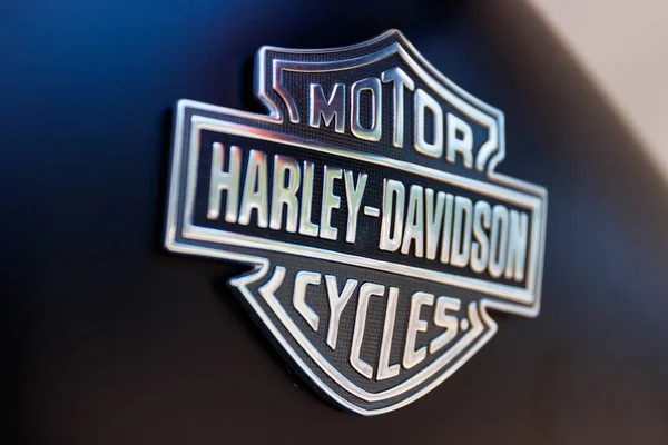 Wayne Circa June 2018 Emblem Benchmark Harley Davidson Harley Davidson — стоковое фото