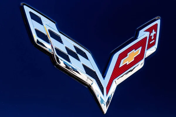 Indianapolis Circa Luglio 2018 Emblema Della Chevrolet Corvette Una Chevy — Foto Stock