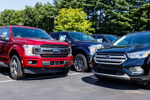 Indianapolis Juli 2018 Lokaler Ford Auto Und Lastwagenhändler Mit Amerikanischer — Stockfoto