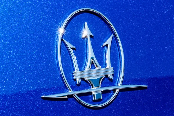 Indianapolis Około Lipca 2018 Maserati Trident Logo Maserati Jest Luksusowy — Zdjęcie stockowe
