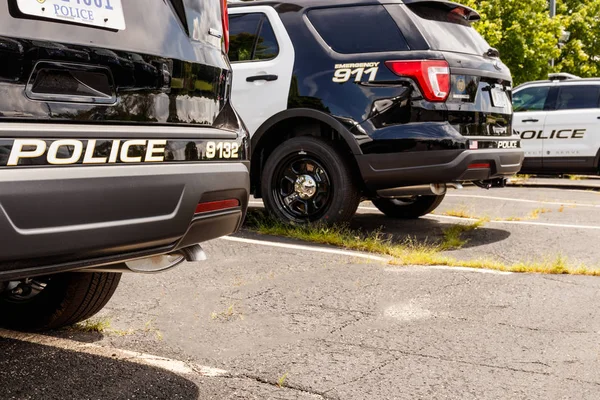 Noblesville Circa Julio 2018 Nuevos Coches Policía Espera Llamadas Estación —  Fotos de Stock