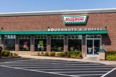Mishawaka - Yaklaşık Ağustos 2018: Krispy Kreme Tabela ve Logo. Krispy Kreme onların donut Ii için sadık bir aşağıdaki vardır