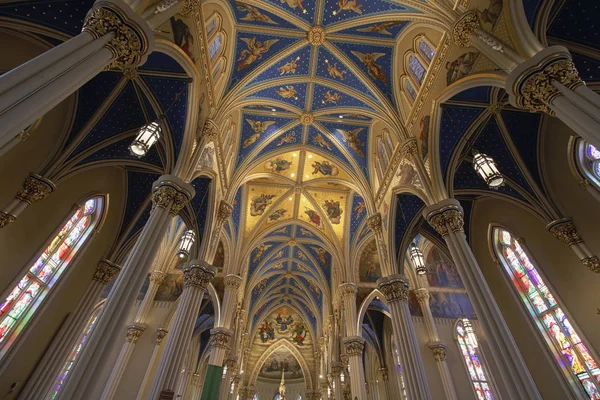 Notre Dame Circa Agosto 2018 Nave Azul Contrafuerte Volador Basílica — Foto de Stock