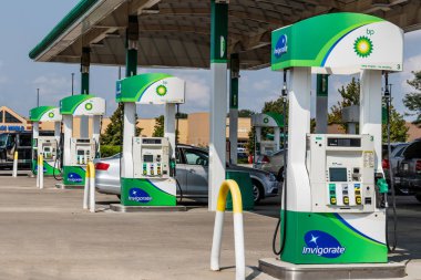 Noblesville - yaklaşık Ağustos 2018: Bp Perakende benzin istasyonu. BP dünyanın önde gelen entegre petrol ve gaz şirketleri V biridir