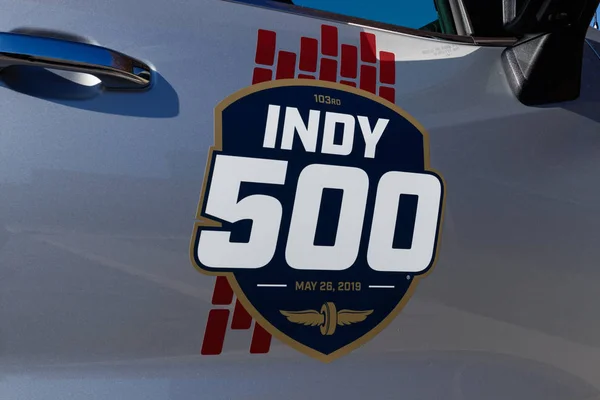 Indianapolis Circa January 2019 Special Logo Commemorating Indianapolis 500 Indianapolis — Stock Photo, Image