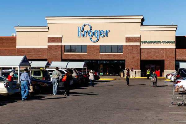 Indianapolis Cca Ledna 2019 Kroger Supermarket Kroger Jedním Největších Maloobchodníků — Stock fotografie