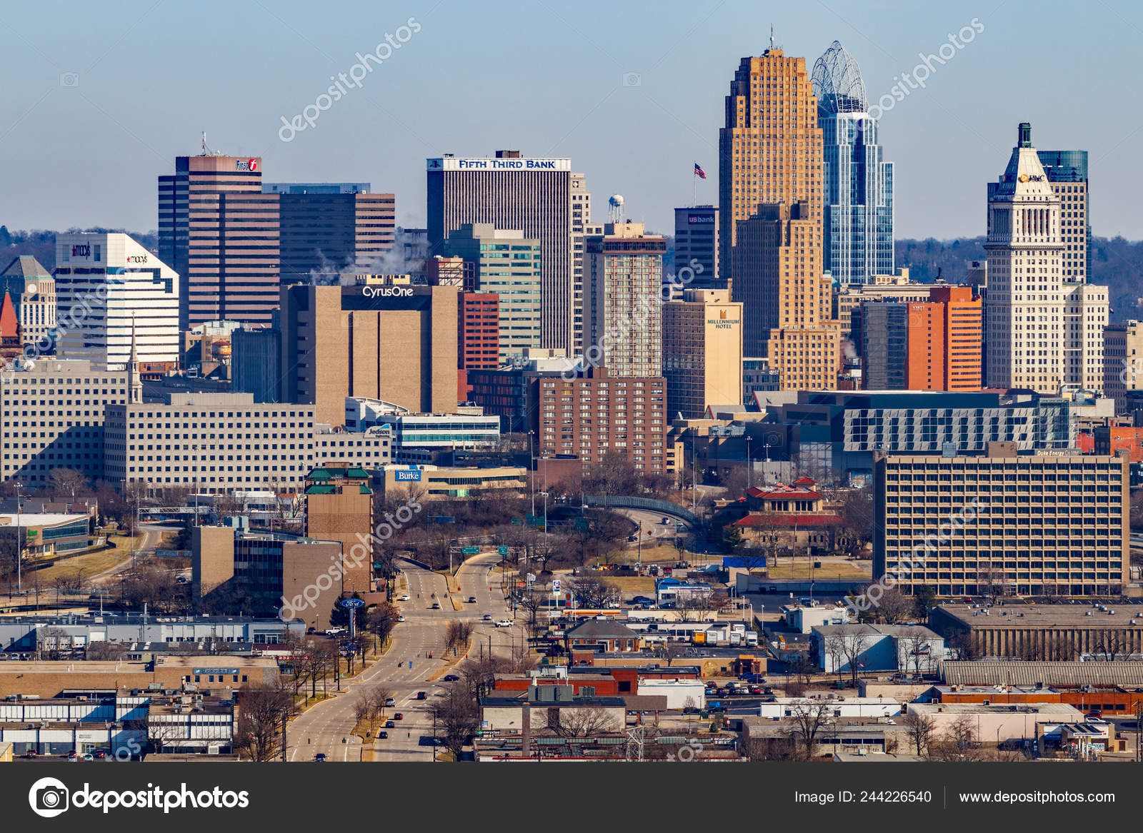 Cincinnati Circa February 2019 Downtown Cincinnati Skyline Cincinnati Known Reds Stock Editorial Photo C Jetcityimage2 244226540