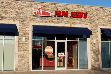 Cincinnati - Şubat 2019 yaklaşık: Papa John's eve servis Pizza Restoran. Papa John's dünyanın üçüncü büyük eve servis ve pizza teslim zinciri olduğunu ben