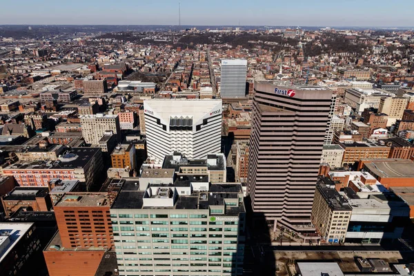 Cincinnati Cca Února 2019 Cincinnati Downtown Panorama Slunečného Dne Včetně — Stock fotografie