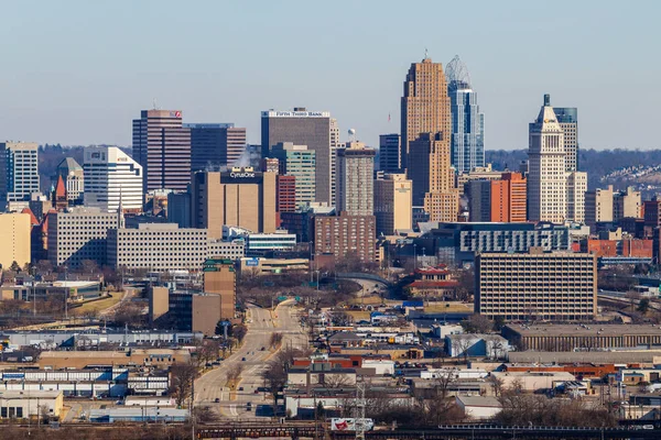 Cincinnati Około Lutego 2019 Skyline Downtown Cincinnati Cincinnati Jest Znana — Zdjęcie stockowe
