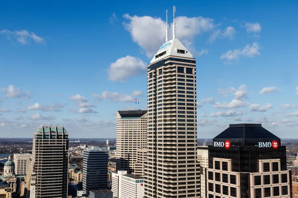 Indianapolis Cca Ledna 2019 Indianapolis Downtown Panorama Slunečného Dne Včetně — Stock fotografie