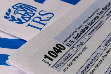 Indianapolis - Mart 2019 yaklaşık: Yeni IRS 1040 vergi formlarını. Yeni 1040 formları önceki yılların VI basitleştirilmiştir