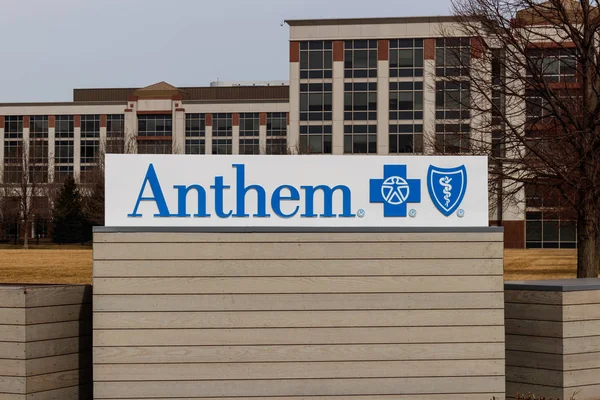 Indianápolis: Circa Marzo 2019: Anthem World Headquarters. Himno es un proveedor de seguros de salud de confianza II — Foto de Stock