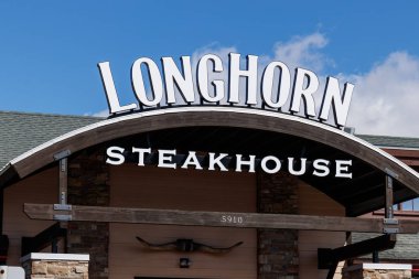 Indianapolis - Mart 2019 yaklaşık: Longhorn Steakhouse casual yemek restoran. Longhorn Steakhouse aittir ve Darden restoranlar tarafından işletilen