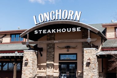 Indianapolis - Mart 2019 yaklaşık: Longhorn Steakhouse casual yemek restoran. Longhorn Steakhouse ve Darden restoranlar II tarafından işletilmektedir