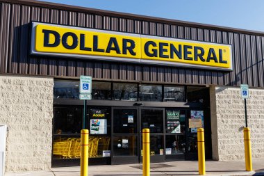 Marion - Circa March 2019: Dollar General Retail Location. Dollar General is a Small-Box Discount Retailer I clipart