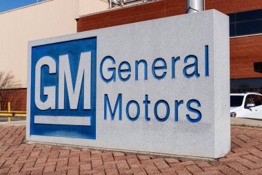 Marion - Mart 2019 yaklaşık: General Motors Logo ve tabela bölümü imalatı Metal. GM bu fabrika 1956 III açtı.