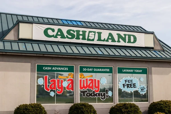 St. Marys - Circa abril 2019: Cashland retail location. Cashland proporciona anticipos en efectivo y préstamos a corto plazo I — Foto de Stock