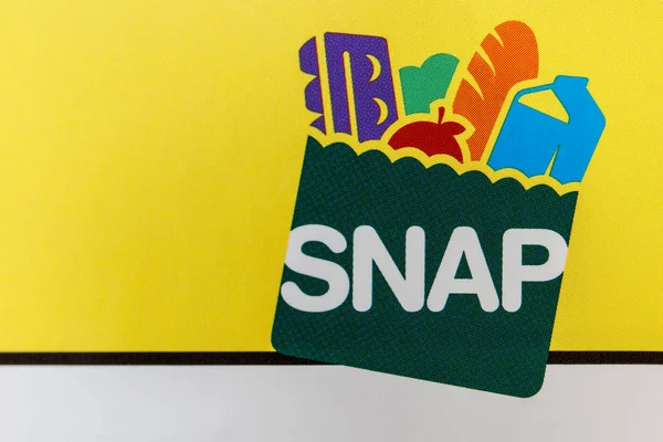 St. Marys - Circa April 2019: Logo SNAP. SNAP menawarkan bantuan gizi bagi individu dan keluarga yang memenuhi syarat VI — Stok Foto
