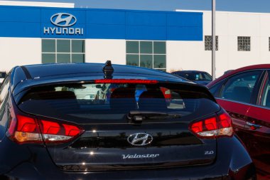 Noblesville - Nisan 2019: Hyundai Motor Company Bayilik. Hyundai Bir Güney Kore Çokuluslu Otomotiv Üreticisi Iii