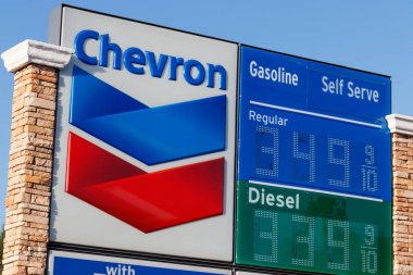 Las Vegas-Circa Haziran 2019: Chevron Perakende benzin Istasyonu. Chevron Standart Petrol Corporation II için kökleri izler